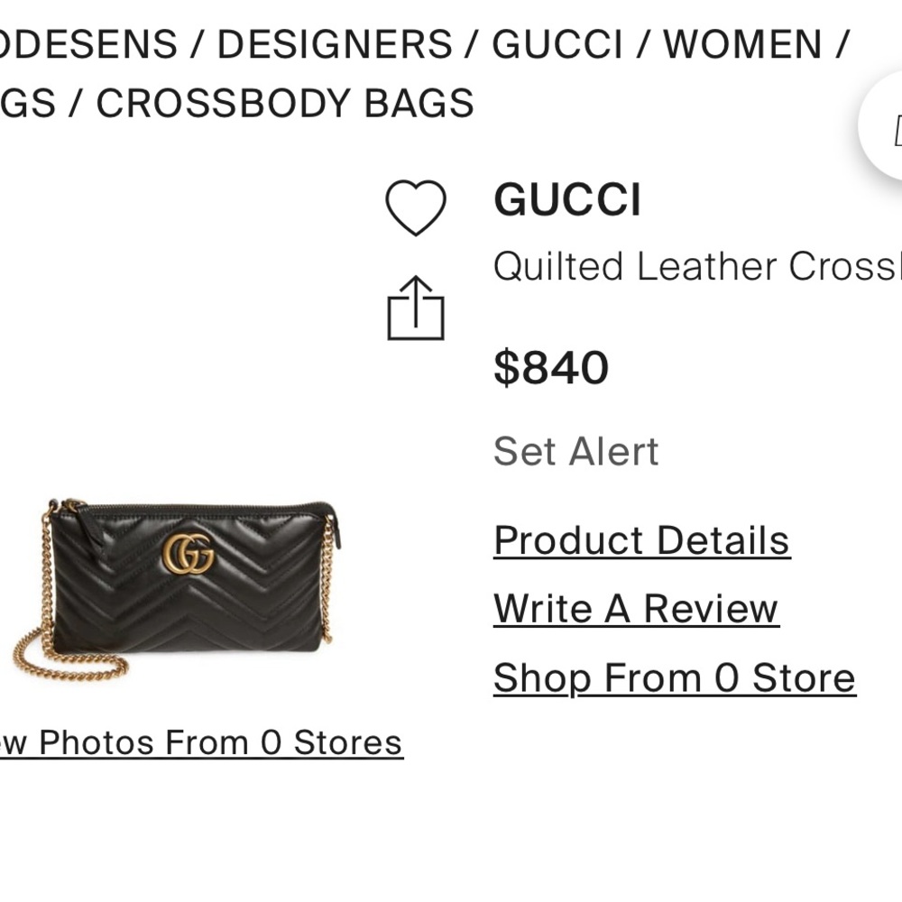 Quilted Leather Crossbody Bag in Nero/ Nero